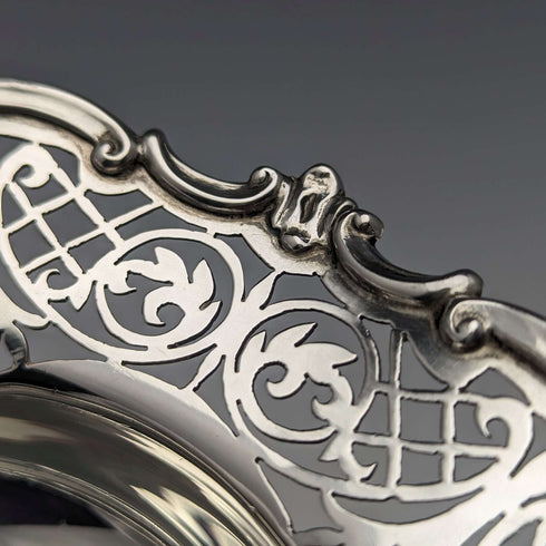 1910年 英国アンティーク 純銀製コンポート ペア 直径14cm 計328g Mappin & Webb