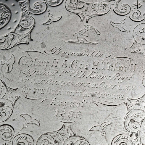 1895년 영국 앤틱 순은 살버 직경 22cm 363g CHARLES BOYTON