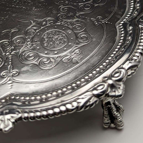 1895년 영국 앤틱 순은 살버 직경 22cm 363g CHARLES BOYTON