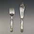 Around 1870 British Antique White Pearl Shell Handle Silver Plated Fish Server Pair in Case