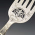 Around 1870 British Antique White Pearl Shell Handle Silver Plated Fish Server Pair in Case