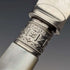Around 1870 British Antique White Pearl Shell Handle Silver Plated Fish Server Pair in Case