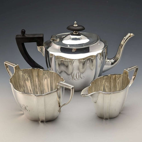 约1915年 英国古董镀银茶具套装 Kemp Brothers