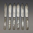 Around 1890 British Antique White Pearl Shell Handle Cutlery 6 Pair Set in Wooden Box Joseph Elliot