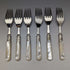 Around 1890 British Antique White Pearl Shell Handle Cutlery 6 Pair Set in Wooden Box Joseph Elliot