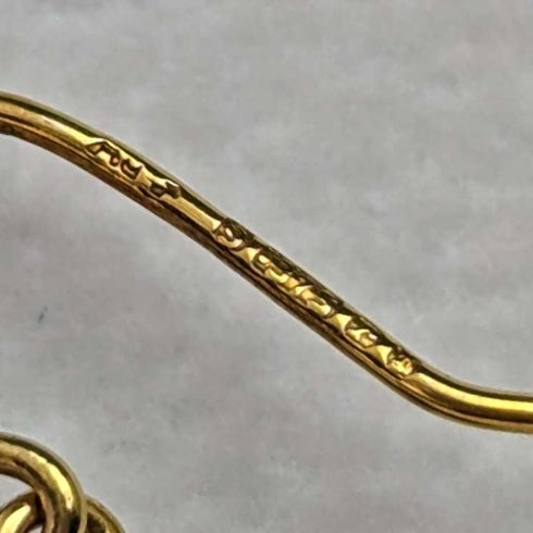 英國復古珠寶 K9 金絲帶設計耳環