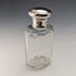 Set de 4 frascos de cristal con tapa de plata de ley, vintage británico, c. 1924