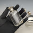 Set de 4 frascos de cristal con tapa de plata de ley, vintage británico, c. 1924