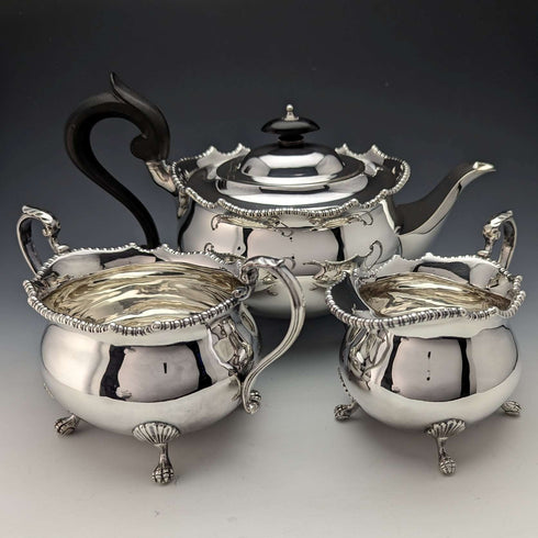 Around 1920 British antique silver plated tea set Mappin & Webb