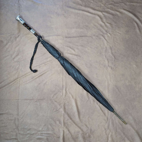 1905年 英国古董男士雨伞 纯银与玳瑁风树脂手柄 86cm S.FOX&Co.