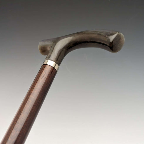 British Vintage Men's Cane Horn Style Resin Clutch Handle 95cm