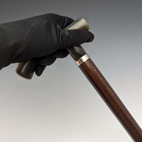 British Vintage Men's Cane Horn Style Resin Clutch Handle 95cm