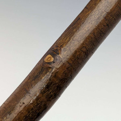Bastón de caballero antiguo británico de 1919, mango curvo con ornamentación de plata esterlina, 88 cm