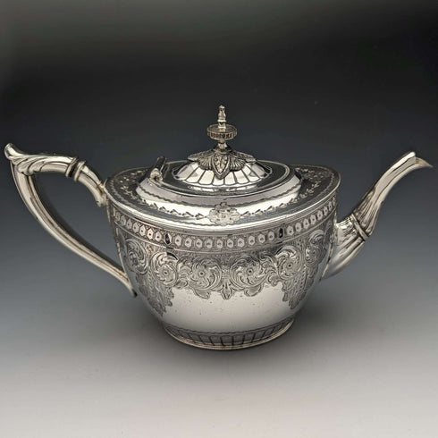 1900年頃 英国アンティーク シルバープレート製ティーポット Philip Ashberry & Sons
