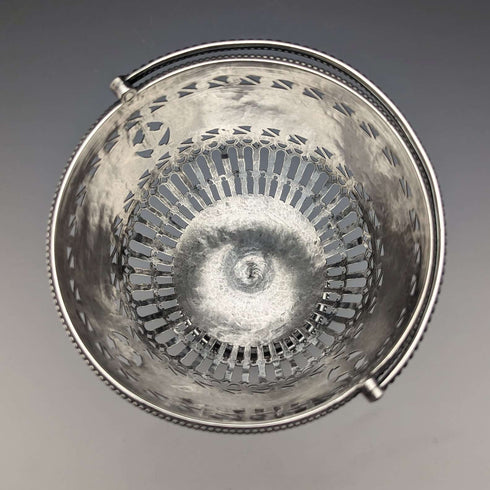 Cesta de azúcar de plata de ley georgiana, Inglaterra, 1782, 190 g, Robert Hennell