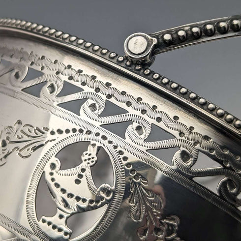 Cesta de azúcar de plata de ley georgiana, Inglaterra, 1782, 190 g, Robert Hennell