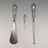 1903 British Antique Sterling Silver Handle Shoehorn Button Hook x2 Set Crisford & Norris