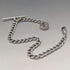 Cadena Albert de plata de ley, antigua, británica, circa 1890, 25 g, con colgante de brújula de plata de ley