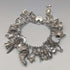 Pulsera de dijes de plata vintage británica, 100g