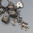Pulsera de dijes de plata vintage británica, 100g