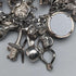 Pulsera de dijes de plata vintage británica, 100g