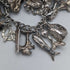 Pulsera de dijes de plata vintage británica, 100g