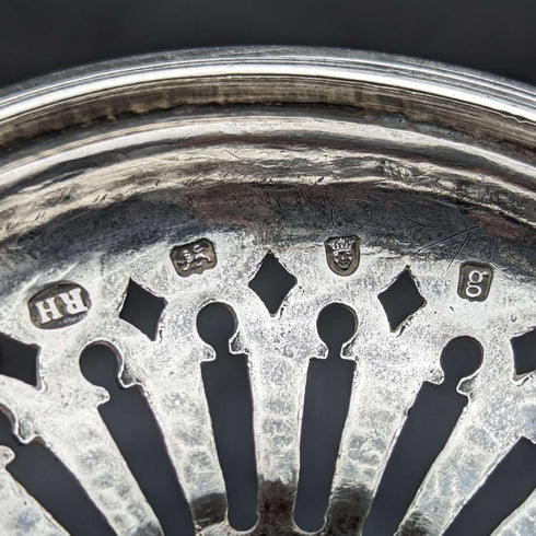Cesta de azúcar de plata de ley georgiana, Inglaterra, 1782, 190 g, Robert Hennell