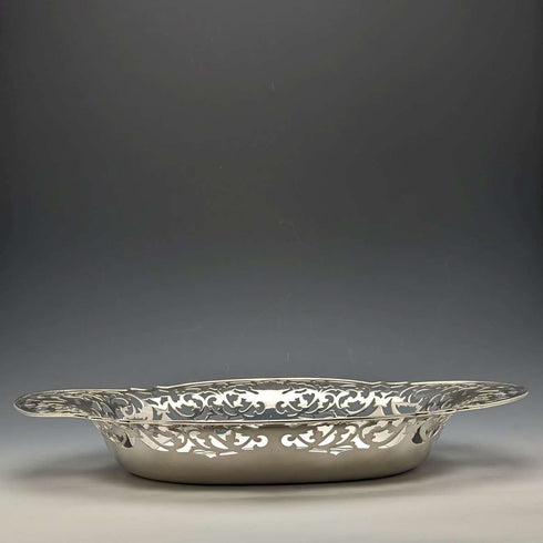 Cesta de plata esterlina antigua británica, 1912, 470 g, Fenton Brothers