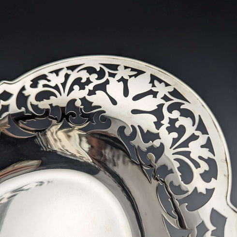 Cesta de plata esterlina antigua británica, 1912, 470 g, Fenton Brothers