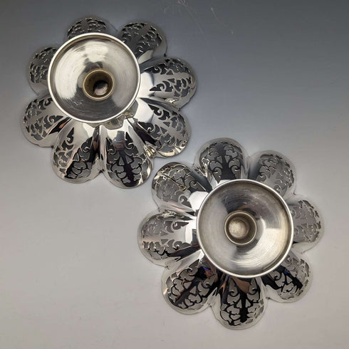 1933 年英國復古純銀蜜餞/Tazza 一對,總計 335 克 Viners