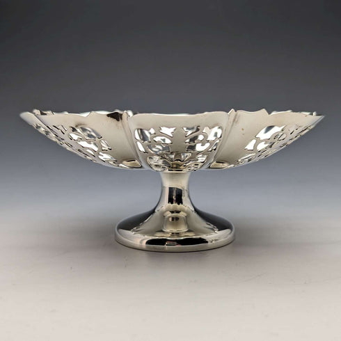 1933 年英國復古純銀蜜餞/Tazza 一對,總計 335 克 Viners