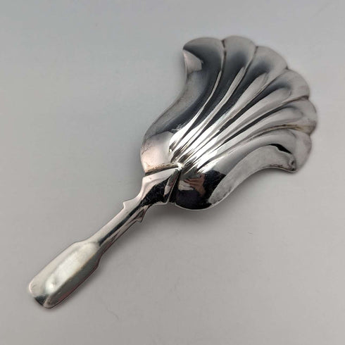 1857 British Antique Sterling Silver Tea Caddy Spoon Hilliard & Thomason