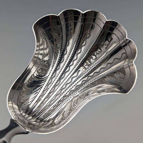 1857 British Antique Sterling Silver Tea Caddy Spoon Hilliard & Thomason