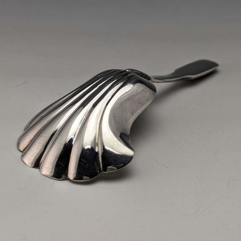 1857 British Antique Sterling Silver Tea Caddy Spoon Hilliard & Thomason