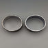 Circa 1960 British Vintage Sterling Silver Napkin Ring Pair Mappin & Webb Paper Box