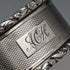 Circa 1960 British Vintage Sterling Silver Napkin Ring Pair Mappin & Webb Paper Box
