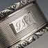Circa 1960 British Vintage Sterling Silver Napkin Ring Pair Mappin & Webb Paper Box