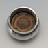 Late 19th century British antique silver plate decoration glass skittle hip flask