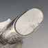 Late 19th century British antique silver plate decoration glass skittle hip flask