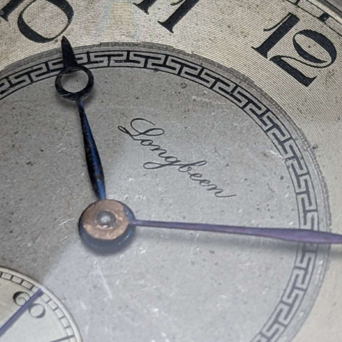 Antique Swiss Longbeen pocket watch thin silver side hunter case in good working order