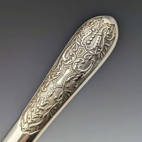19世紀後半 英国アンティーク シルバープレート製 デザートカトラリー6ペアセット 木箱入り Fenton Brothers
