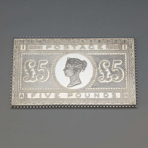 Réplica de sello de 5 libras en plata pura, 40 g, Jubileo de Plata del 25º aniversario de la coronación de Isabel II, 1977