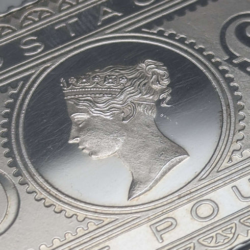 Réplica de sello de 5 libras en plata pura, 40 g, Jubileo de Plata del 25º aniversario de la coronación de Isabel II, 1977