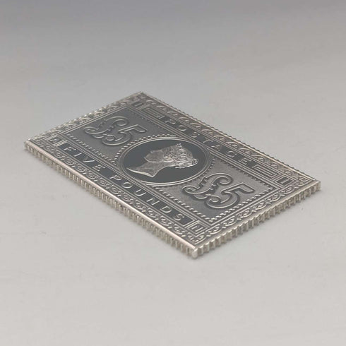 Réplica de sello de 5 libras en plata pura, 40 g, Jubileo de Plata del 25º aniversario de la coronación de Isabel II, 1977