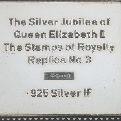 Réplica de sello de 5 libras en plata pura, 40 g, Jubileo de Plata del 25º aniversario de la coronación de Isabel II, 1977