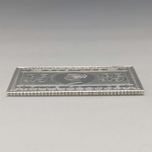 Réplica de sello de 5 libras en plata pura, 40 g, Jubileo de Plata del 25º aniversario de la coronación de Isabel II, 1977