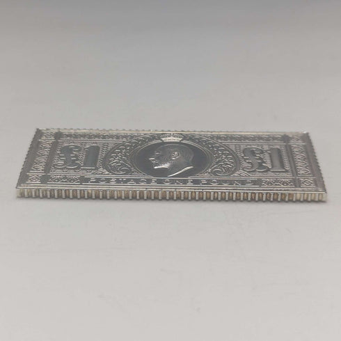 Réplica de sello de 1 libra de plata pura, Jubileo de plata del 25º aniversario de la coronación de Isabel II, 1977, 32 g
