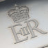 Réplica de sello de 1 libra de plata pura, Jubileo de plata del 25º aniversario de la coronación de Isabel II, 1977, 32 g