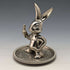 Figura de conejo de plata inglesa vintage, chapada en plata, Seba