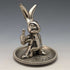 Figura de conejo de plata inglesa vintage, chapada en plata, Seba